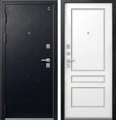 Дверь C-101 Черный Муар - Белый